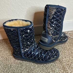 NWOT Blue Sparkle Ugg Boots
